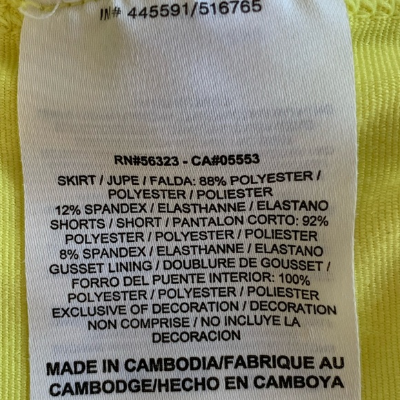 NIKE DRI-FIT BRIGHT YELLOW TENNIS, PICKLEBALL, GOLF SKORT. WOMEN’S SIZE X-LARGE - Picture 5 of 6